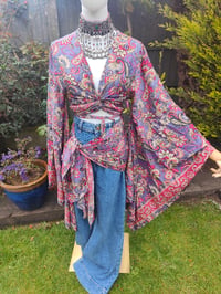 Image 17 of Pefkos co ord sarong set -autumnal pinks