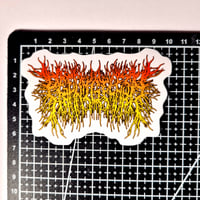 Image 2 of PeelingFlesh Band Logo DIE CUT Glossy Finish LAMINATED Vinyl Sticker