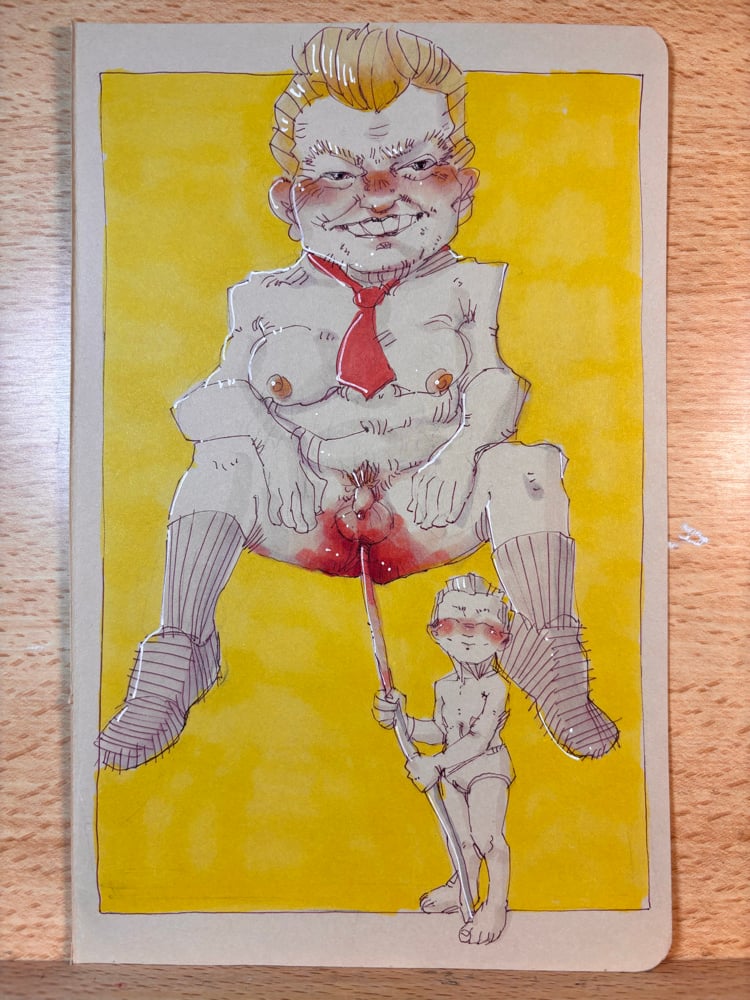 Image of REDACTED 5.5x8.5 original illustration