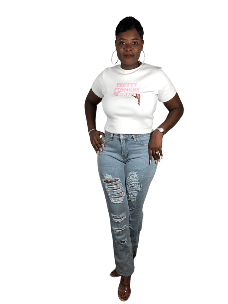 Split Leg Denim Jeans Image 3