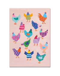 Image 1 of POULTRY PARTY BEIGE PRINT