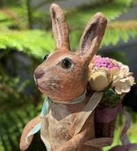 Image 1 of Spun Cotton Vintage-Inspired Easter Bunny