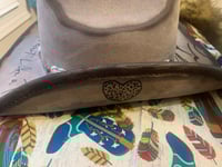 Image 3 of "Heart Like a Truck" Hand-Burned Cattlemen Cowboy Hat