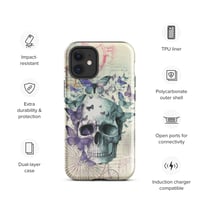 Image 5 of Steampunk Goth Colorful Skull/Butterflies Tough Case for iPhone®