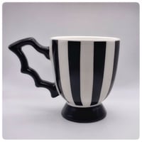 Image 2 of Striped Ceramic Batwing Teacup