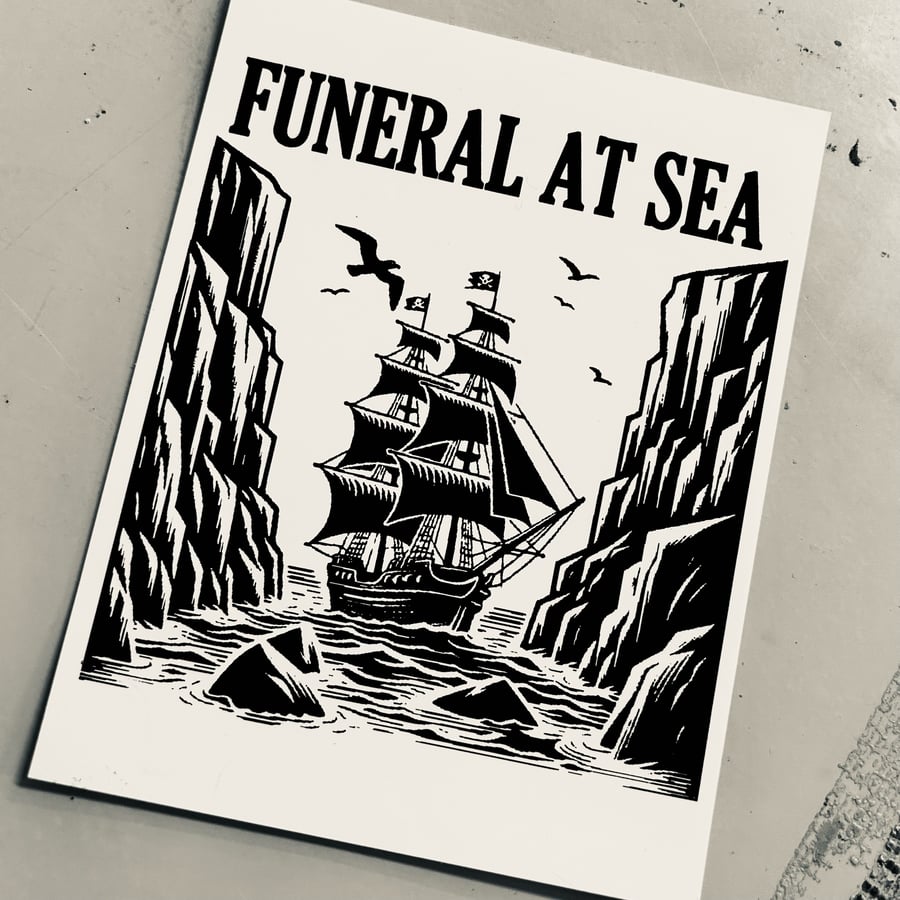 Image of Funeral At Sea Sticker