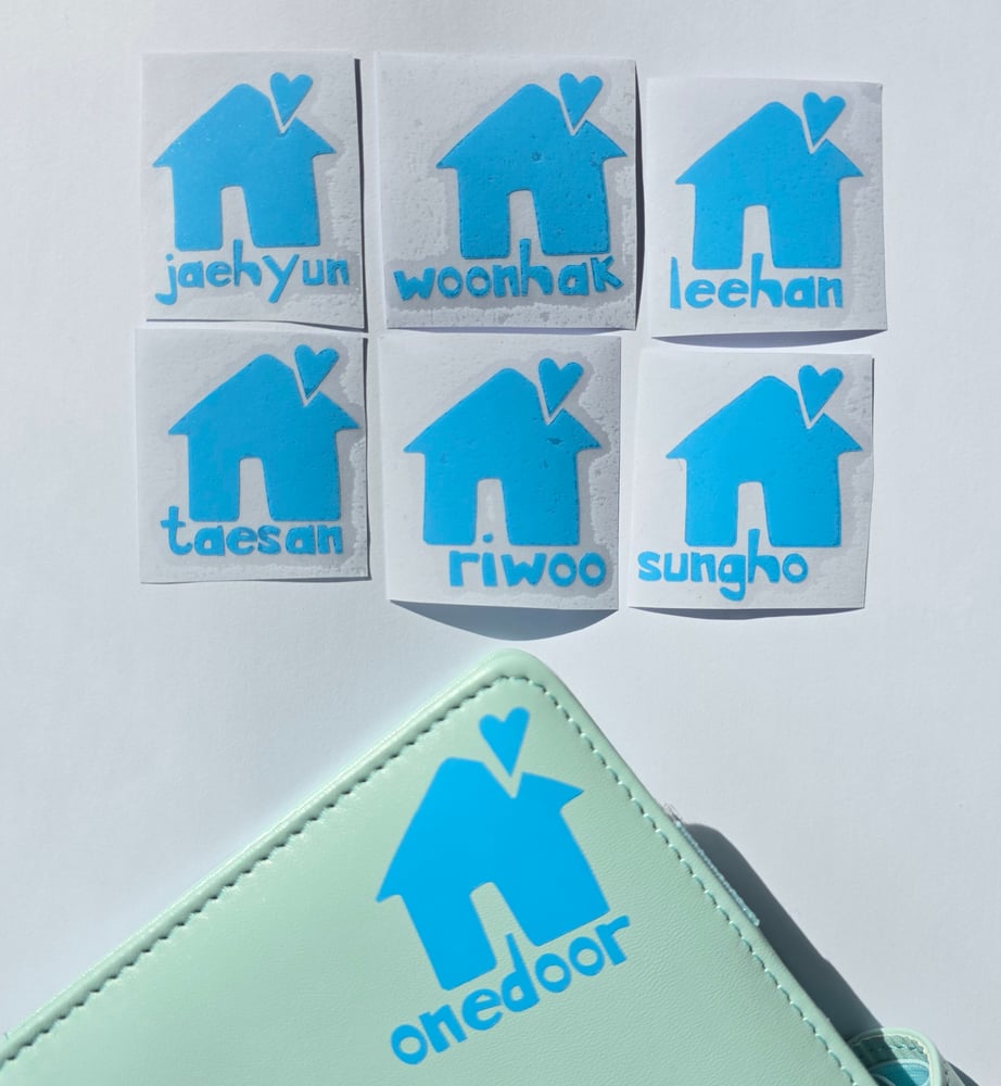 Image of BOYNEXTDOOR Member Vinyl Stickers in Light Blue