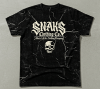 Image 1 of SNAKS Marble Skull T-Shirt