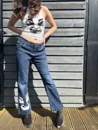 Blue HIJAK flared jeans