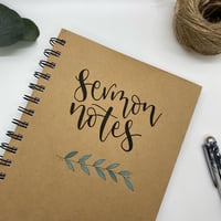 Sermon Notes Hand lettered Journal Notebook 