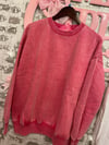 Fuchsia Mineral Wash Sweatshirt