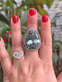 Image 4 of Star Fox Variscite Statement Ring Sz 7
