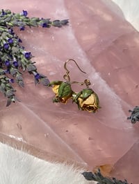 Image 1 of Yellow rose earring 2 