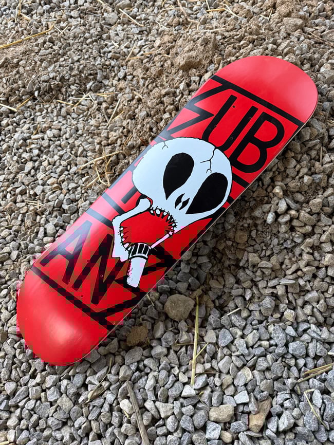 Subhumans skateboard deck Parasite Pirates Press