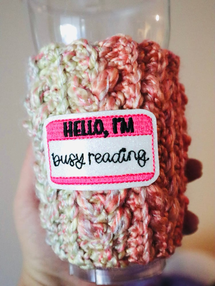 Image of Wheat Stitch Feltie Cup Cozy