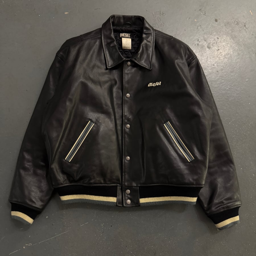 Image of Diesel leather jacket, size large