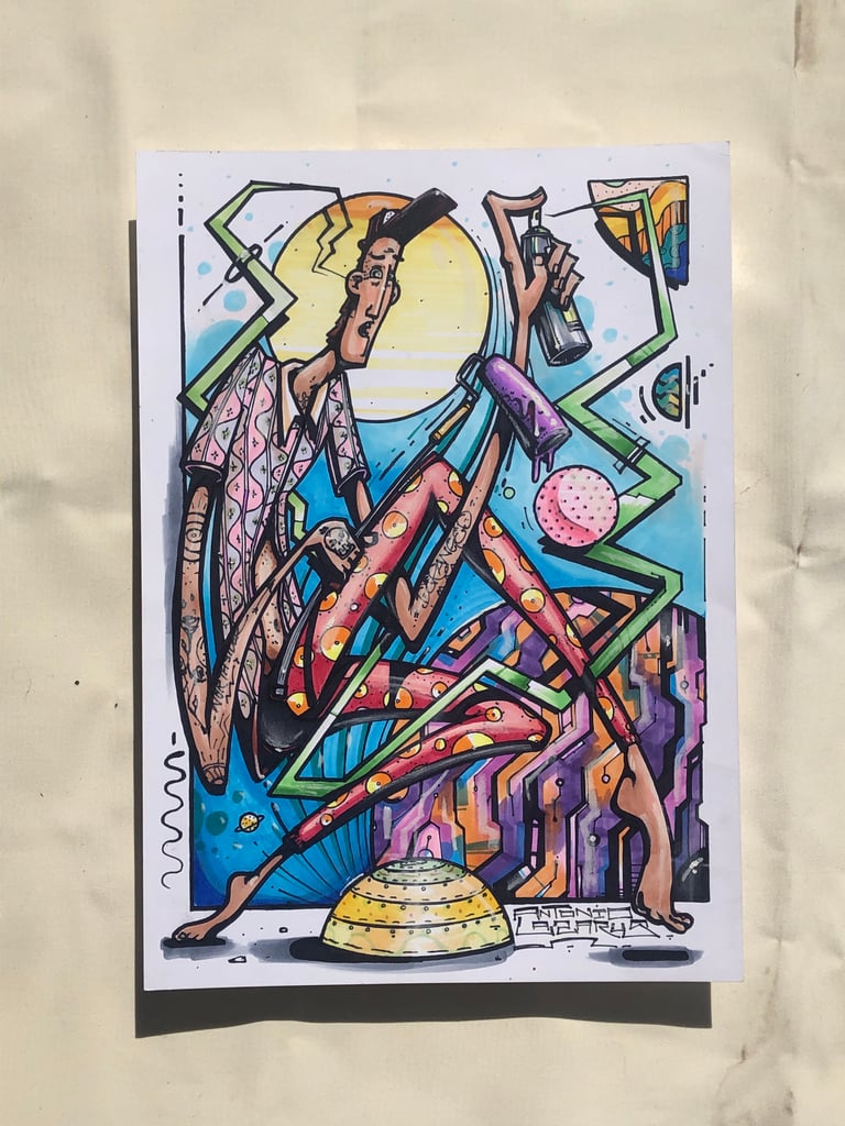 Spray paint space cadet. 