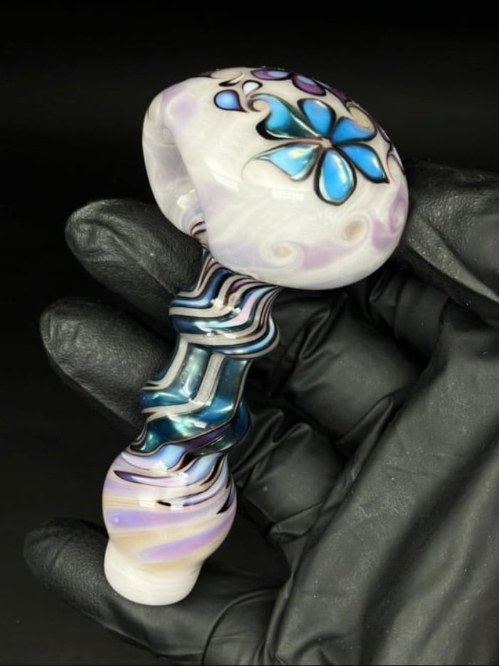 White Satin Floral Image 5