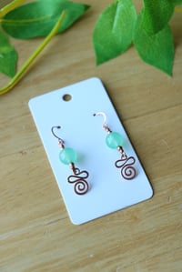 Image 2 of Copper + Green Aventurine Earrings