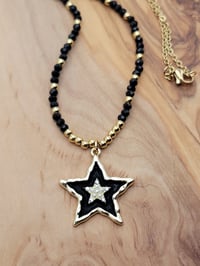 Image 1 of Star necklace set black & gold