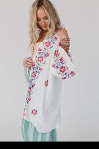 Image 2 of Waikiki Beach Embroidered Kimono