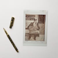 "Subway Reader IV" - postcard 1984 