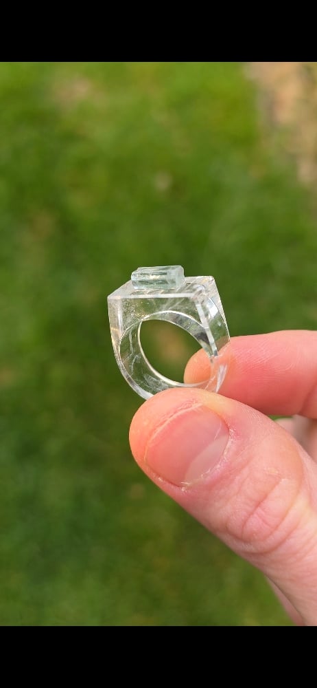 Image of Aquamarine Crystal Signet 