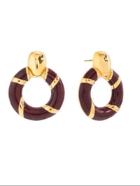 Image 1 of Posh Bordeaux Hoops