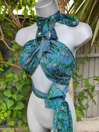 Image 10 of MYLA Tassel Top greens and blues