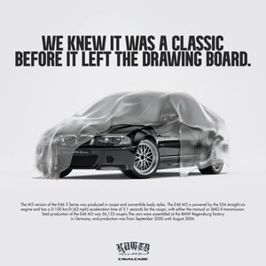 Image of E46 M3 Classic Advertisement Poster (PREORDER)