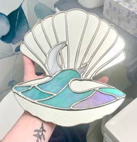 Image 1 of Stained Glass Shell Mirror