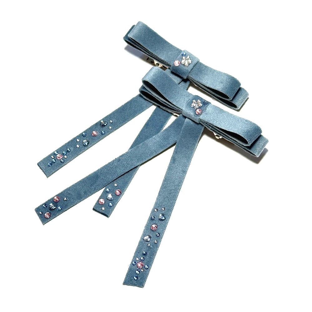 Image of Rhinestone Bow Clips