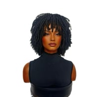 Image 1 of Nyla | Textured Loc Wig with Bangs