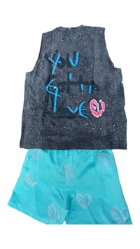 Image 2 of Eli Designer Brand | #Skyisthelimit Rhinestone Tank&Short Set 