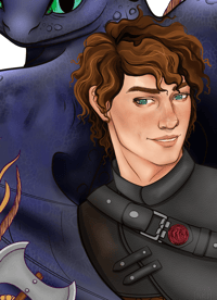 Image 3 of How to train your dragon fanart print