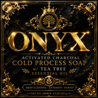 Image 4 of "ONYX" Activated Charcoal Cold Process Soap w/Tea Tree Essential Oil 