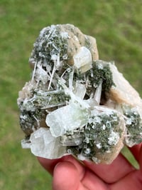 Image 10 of Green Apophyllite, Scolecite & Stilbite Specimen | India #3040