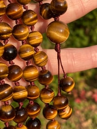 Image 2 of Yellow Tiger's Eye Mala, Yellow Tiger's Eye 108 Beads Japa Mala, Yellow Tiger Eye Gemstone Necklace