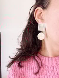 Image 1 of BOUCLES GÉO ARGENT