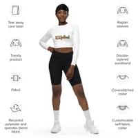 Recycled long-sleeve crop top 123.FUTBOL