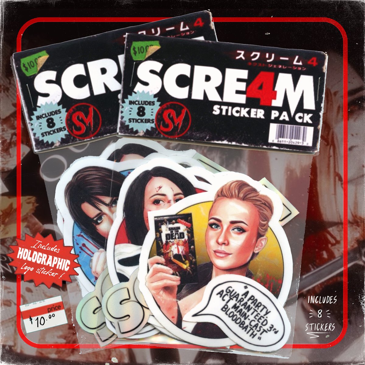 Scream 4 Sticker Pack | Shawn Mansfield Art