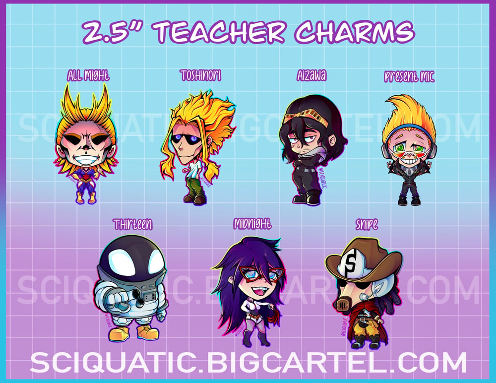 Image of Teacher 2.5” Holographic Charms