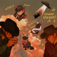 Image of cowboy sticker mini-pack!