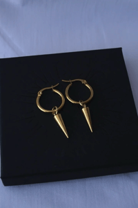 Image 2 of Gold Morgan Hoops 