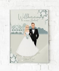Image 1 of Wedding Welcome Sign With Background
