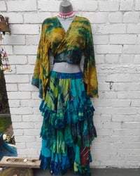 Image 12 of Wanderlust Stevie top Turquoise and yellow gold throughout