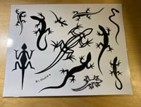 Image 1 of Zuleta 1991 Classic Tribal Flash! Sheet shop laminated Lizards