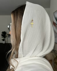 Image 3 of Holy Cross Veil (Satin White)