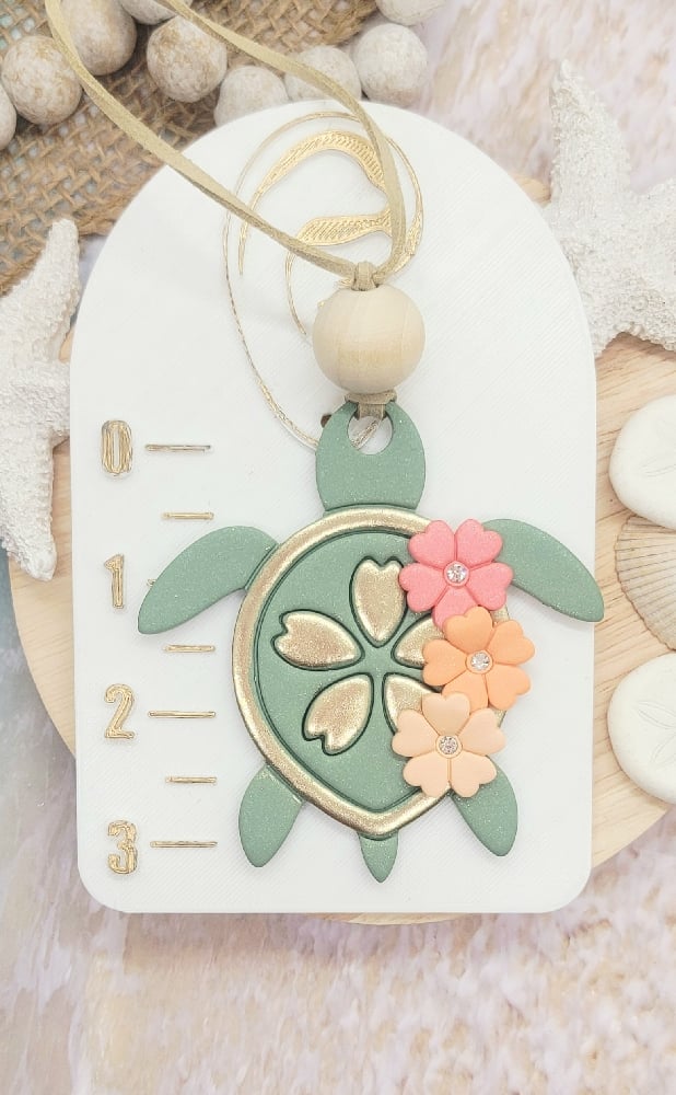 Image of Floral Reef Turtle Car Hanger
