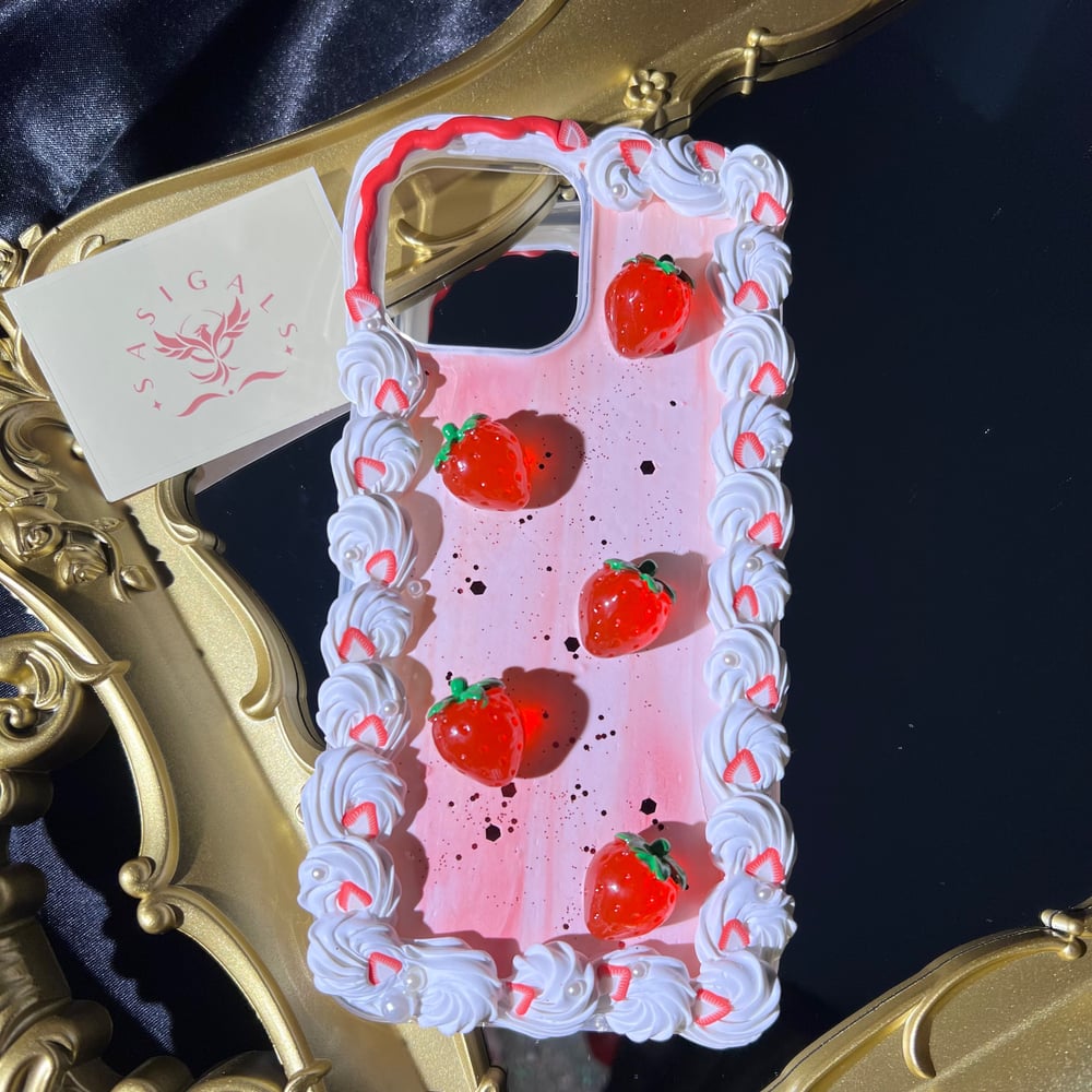 Image of 3D Strawberries Decoden Phone Case For All Brand 